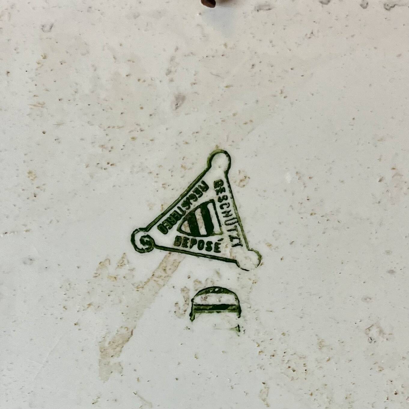 Art Nouveau wardrobe in pine with ceramic tiles, early 20th century.