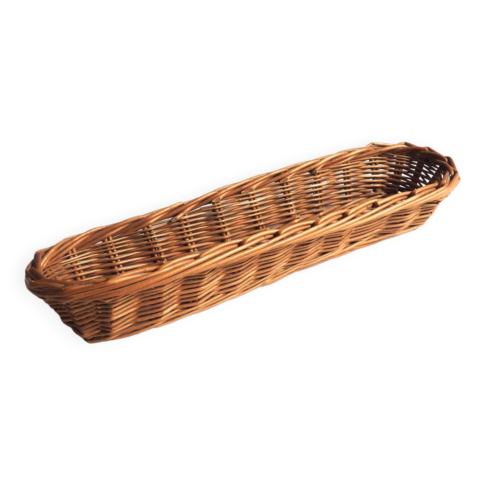 Long rattan basket