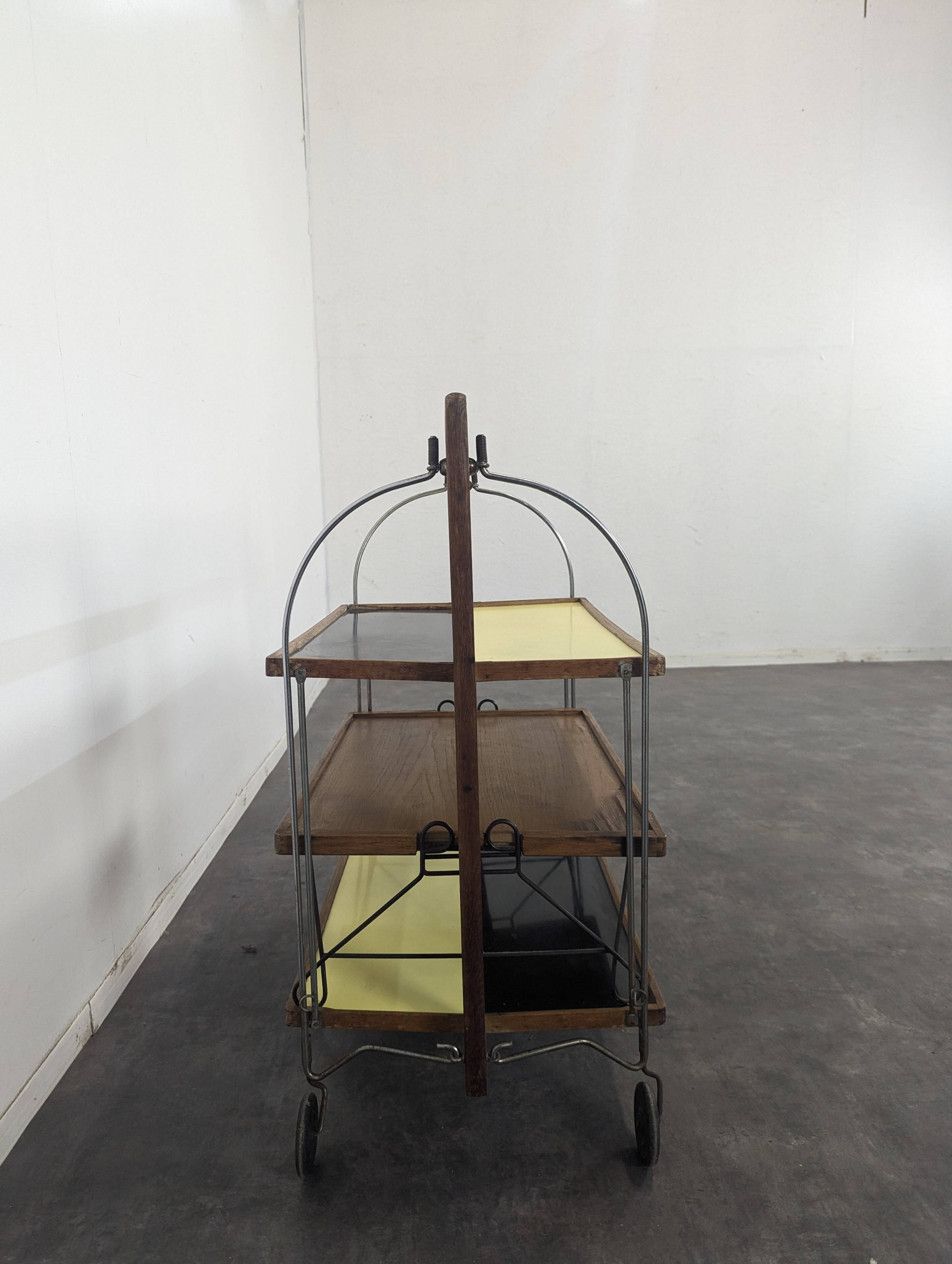 Vintage rolling dessert trolley