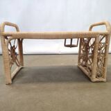 Vintage wicker breakfast trays