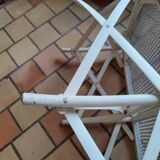 Table basse bois et cannage