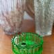 Green crystal bowl ashtray from the mid-20th century, Italy, 1970s.