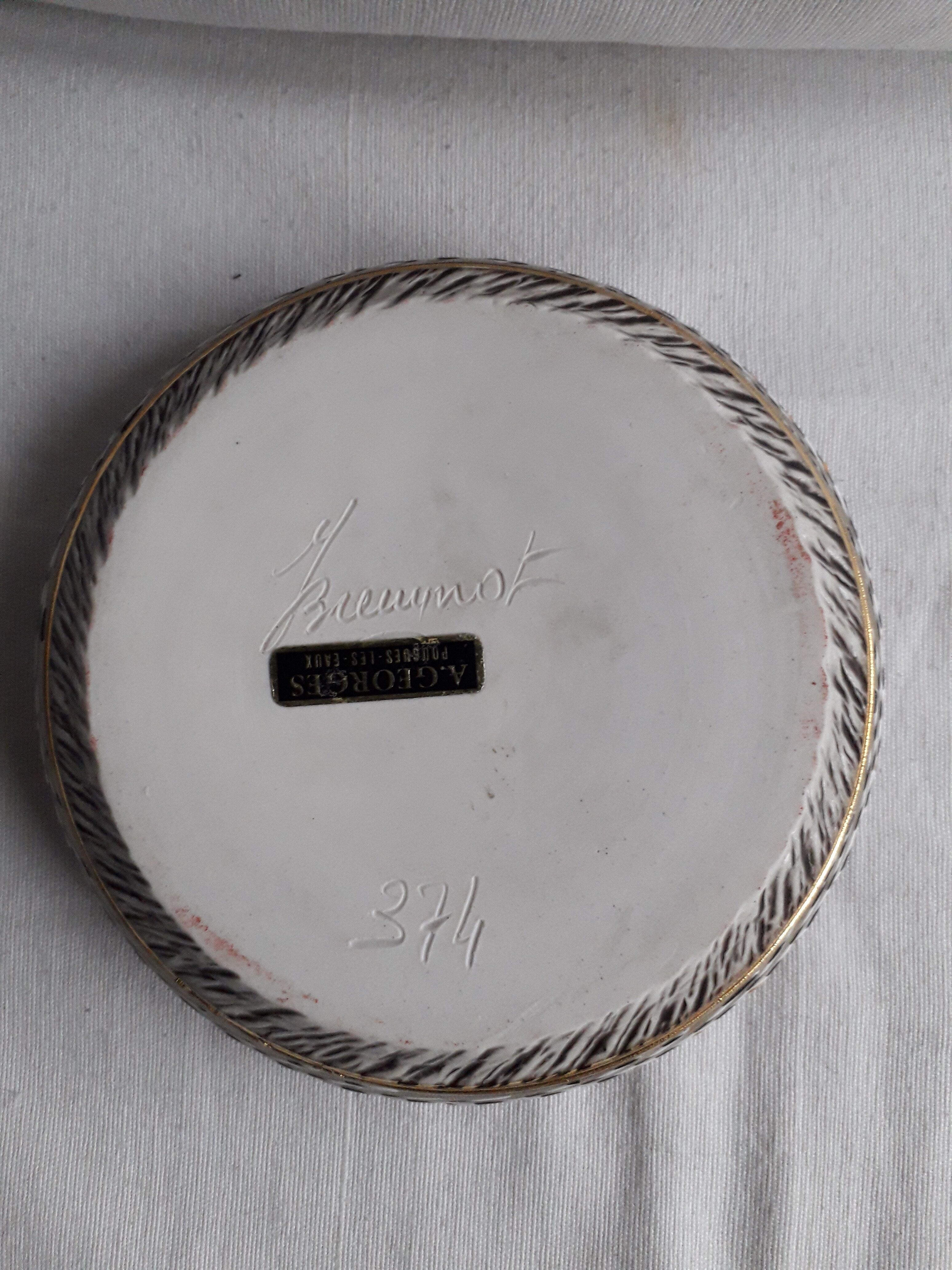 Vintage ashtray signed Jacques Breugnot