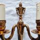 Applique ou lustre de style Empire français en bronze à patine dorée vieil