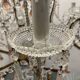 Large Crystal Beaded Pink Murano Glass Chandelier