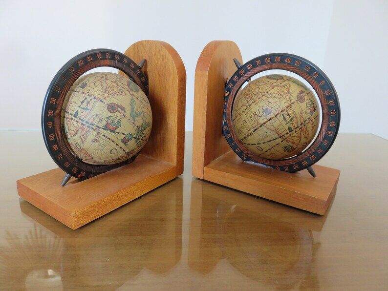 Old pair of greenhouse books globe 60s 70s