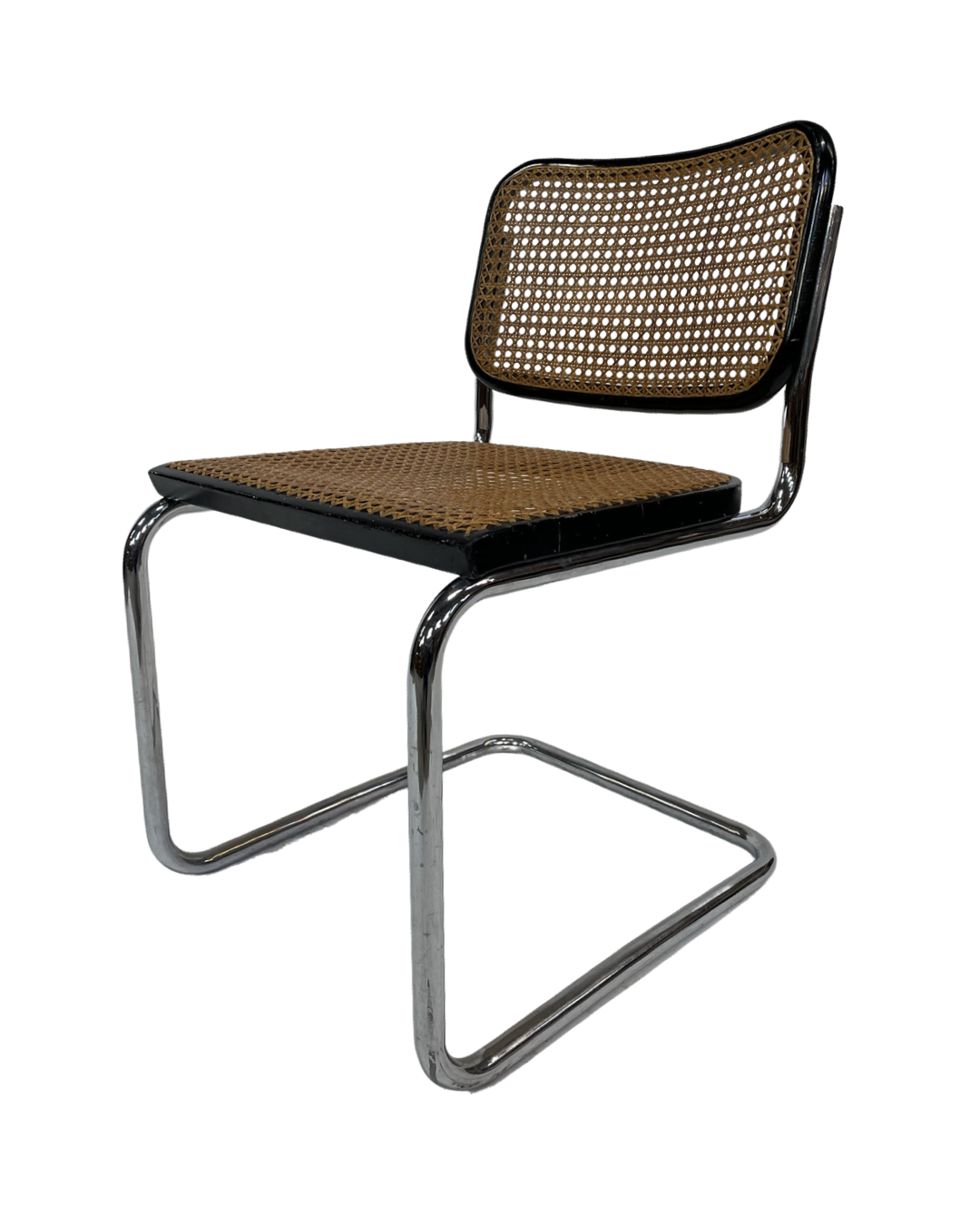 Cesca design chair b32 model in black and chrome