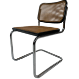 Cesca design chair b32 model in black and chrome