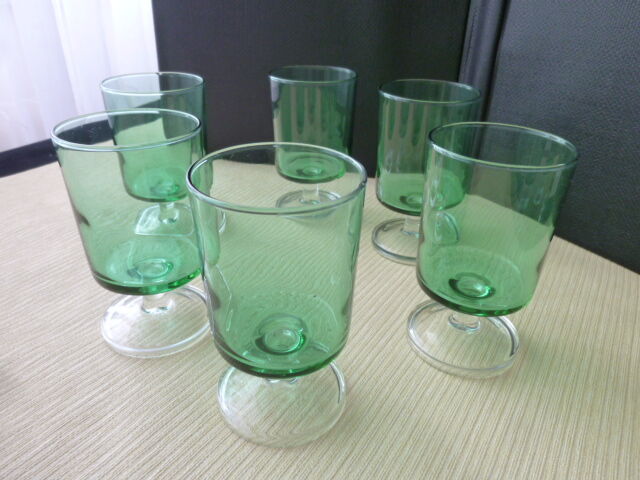 Set de 6 verres à vin vintage  luminarc années 70