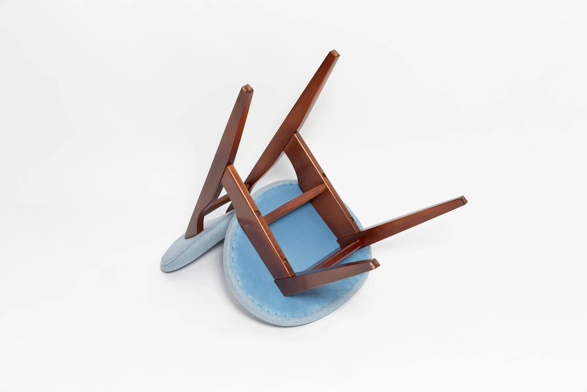Blue Mushroom Chair Mid-Century, Type 200/128, by J. Kedziorek, Europe, 1960s