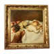 Huile sur toile "Nature morte chien et échassier"