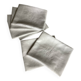 Set of 6 old large table napkins