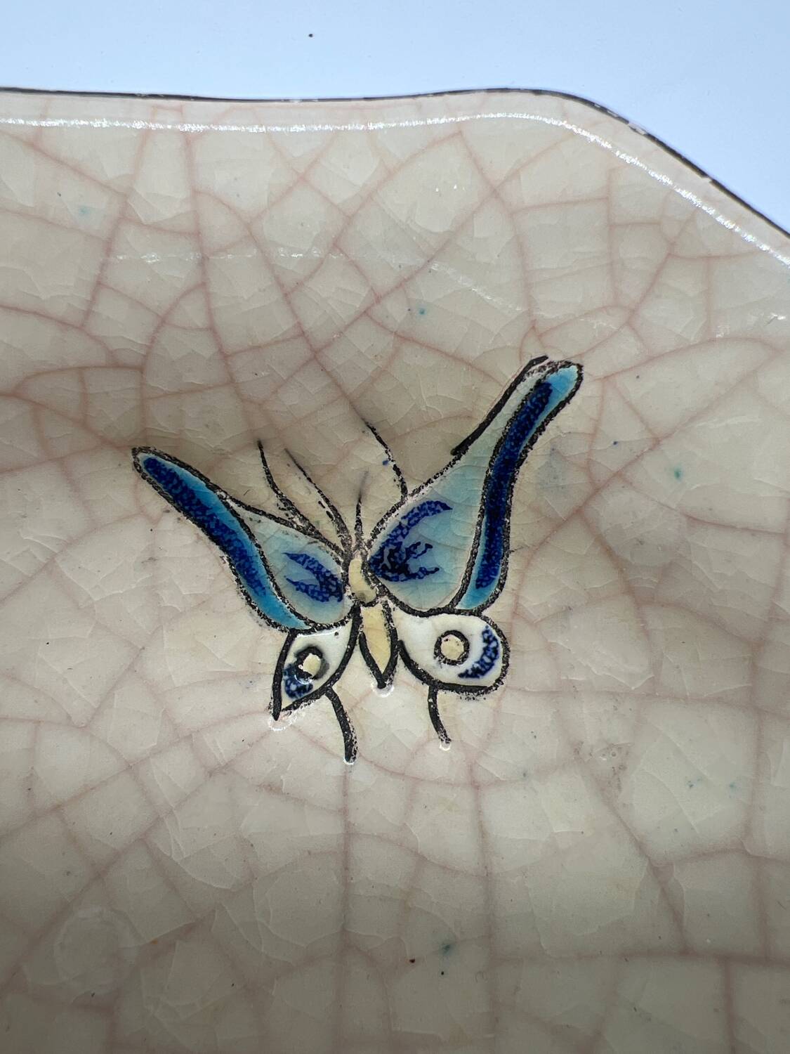 Longwy enamel earthenware bowl