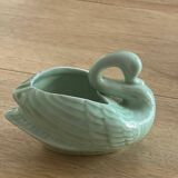 Almond green ceramic swan