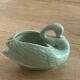 Almond green ceramic swan