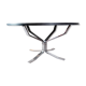 Table basse ronde avec plateau en ardoise et structure en métal par Sigurd Ressell Falcon