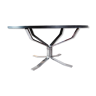 Table basse ronde avec plateau en ardoise et structure en métal par Sigurd Ressell Falcon