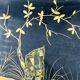 Plateau Art Déco en fixé sous verre et nacre