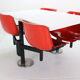 Osvaldo Borsani contemporary table and 4 build in chairs for Tecno, 1970s