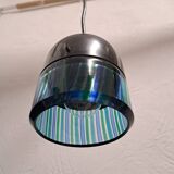Suspension lamp, 1980s, glass with alternating rods