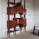 mid-century Italian Wall Unit & Bookcase, 1950s