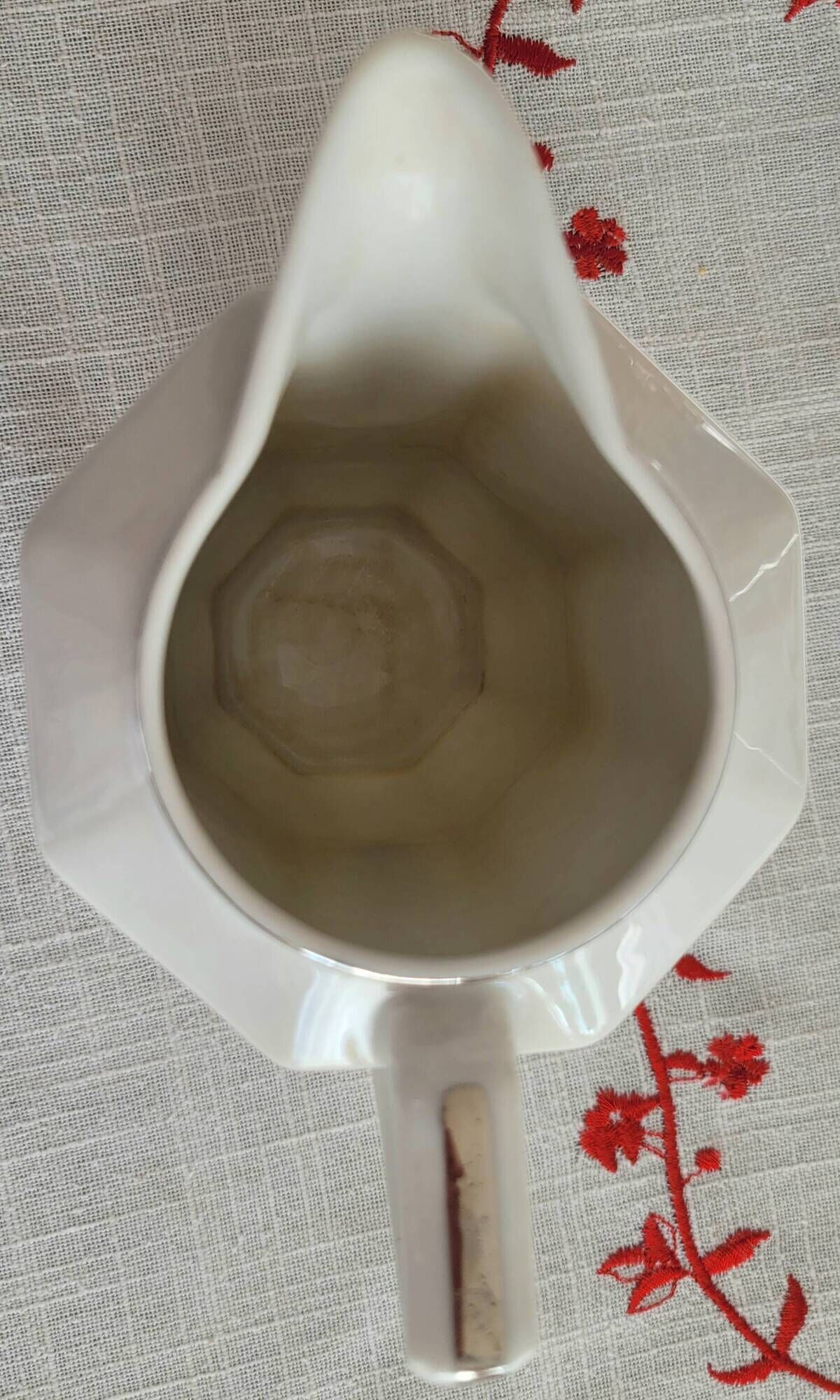 Vintage milk jug Limoges France floral decoration
