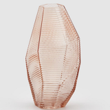Pink multiform glass vase 26cm