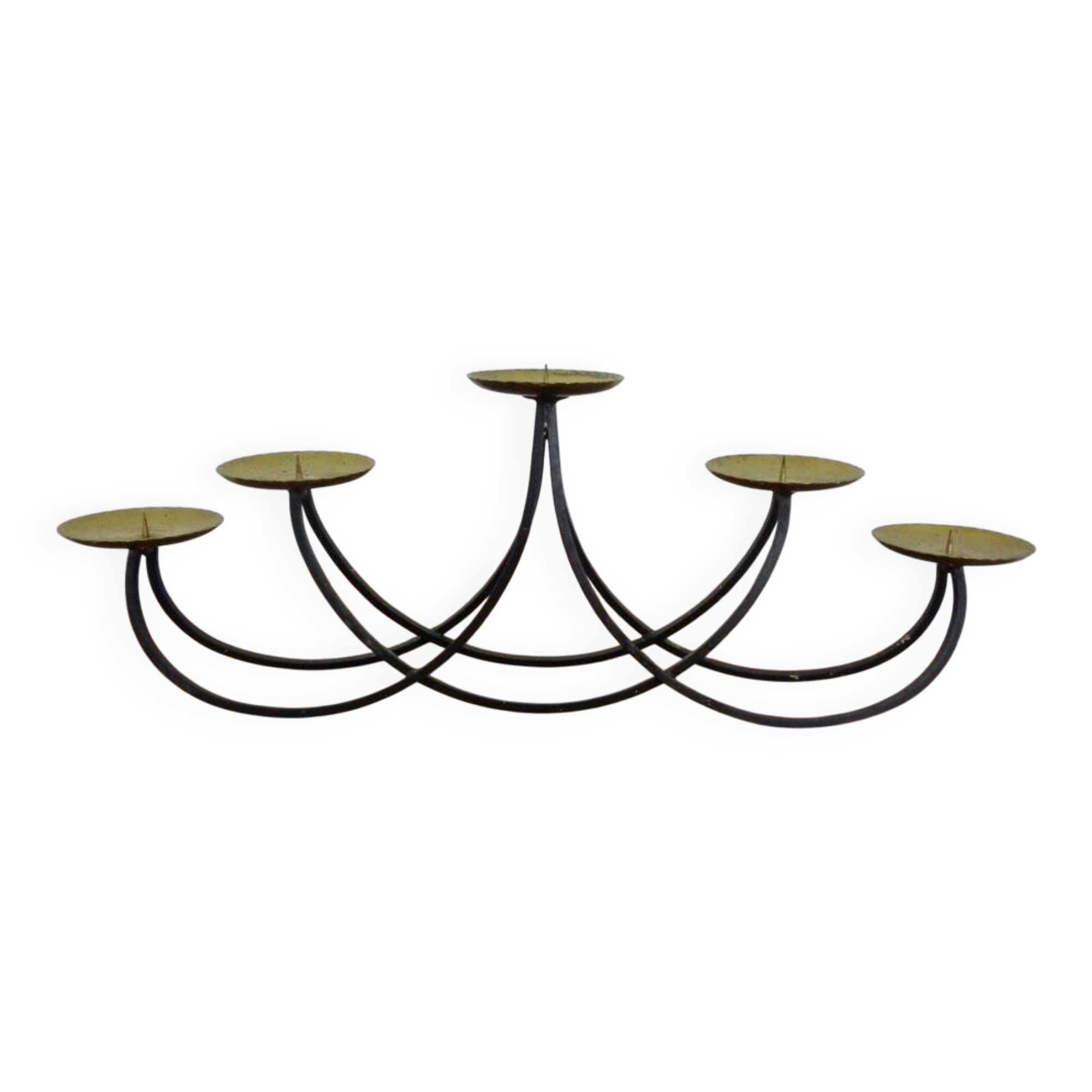 Brutalist Iron Candleholder, 1960s
