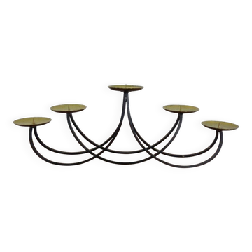 Brutalist Iron Candleholder, 1960s