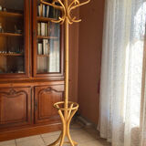 Wooden parrot coat rack