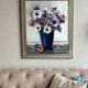 BURON Henri, Pastel still life bouquet of anemones signed around 1950