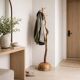 Porte-manteau en bois de chêne