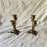 Pair of vintage brass candlesticks - Made in Italy