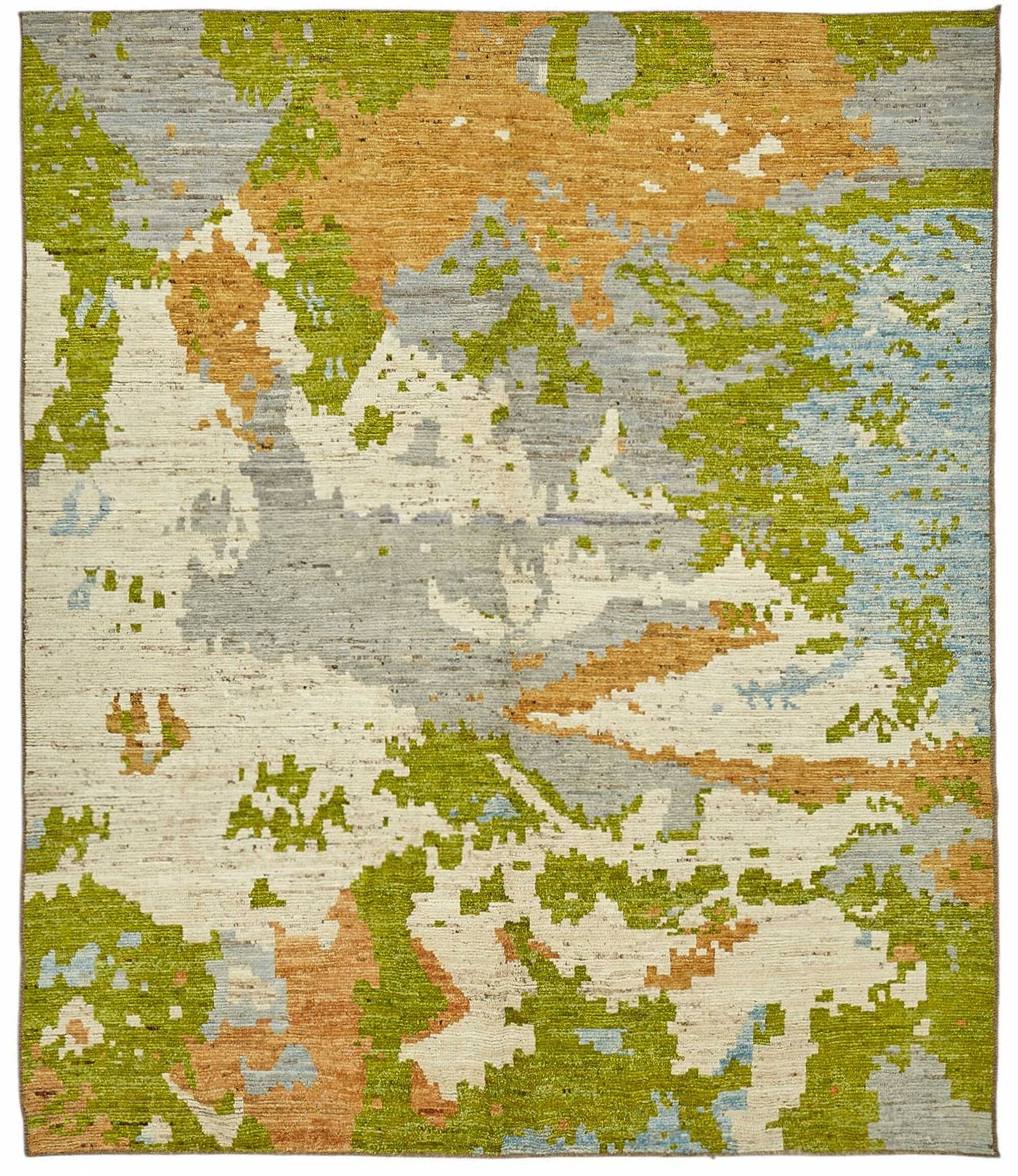 Handwoven Turkish Rustic 250 cm x 294 cm Multicolor Wool Carpet