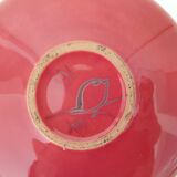 Ceramic empty pocket / bowl with prehistoric Lascaux decor Signed Paule