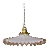 Vintage lampshade pendant light in pink opaline