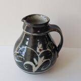 Glazed ceramic pitcher Signature identified signed Sceugau Coliutu