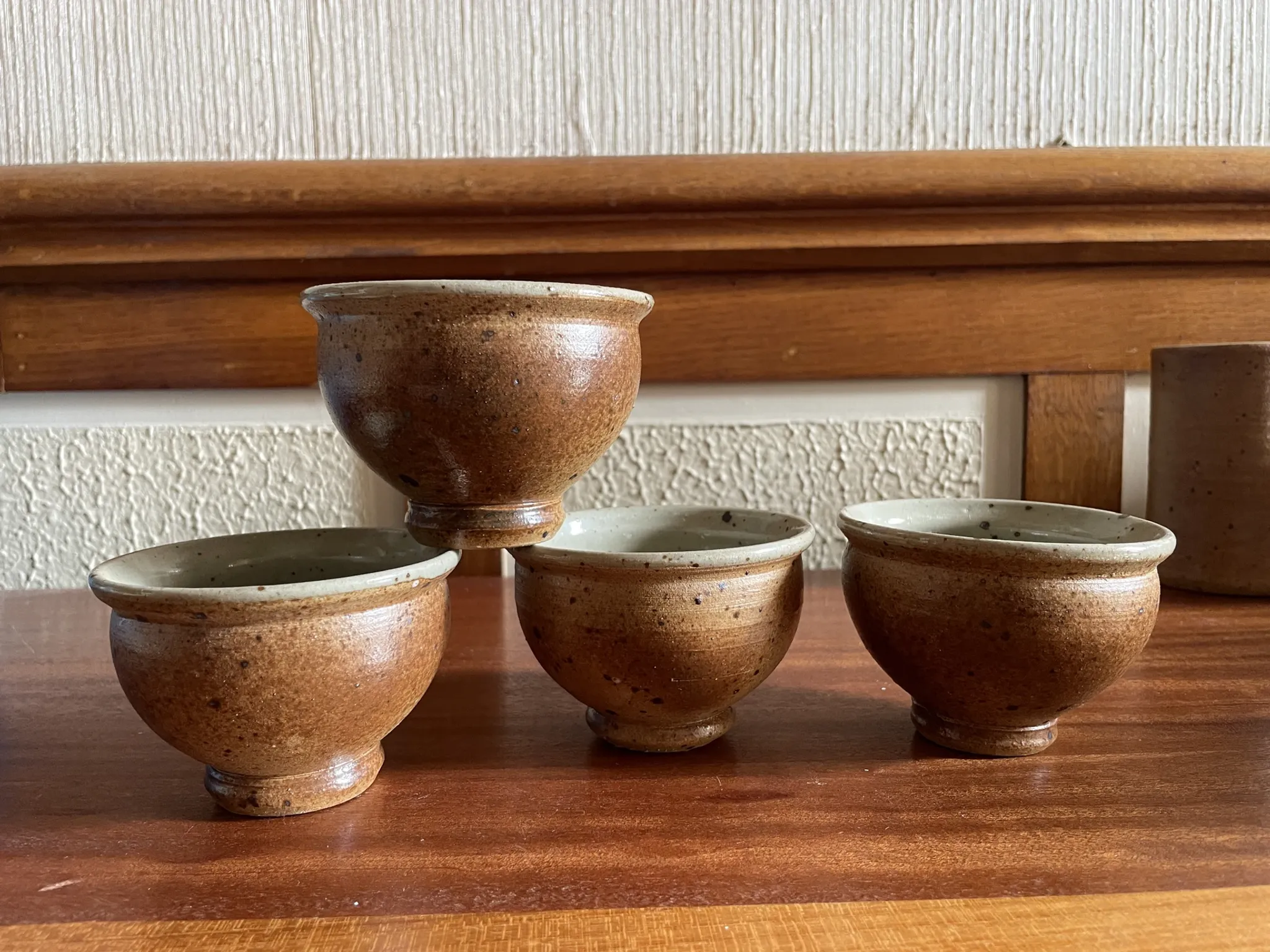 4 pyrite stone ramekins by Pierre Digan