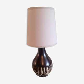 Brown / vintage ceramic bedside lamp 60s-70s