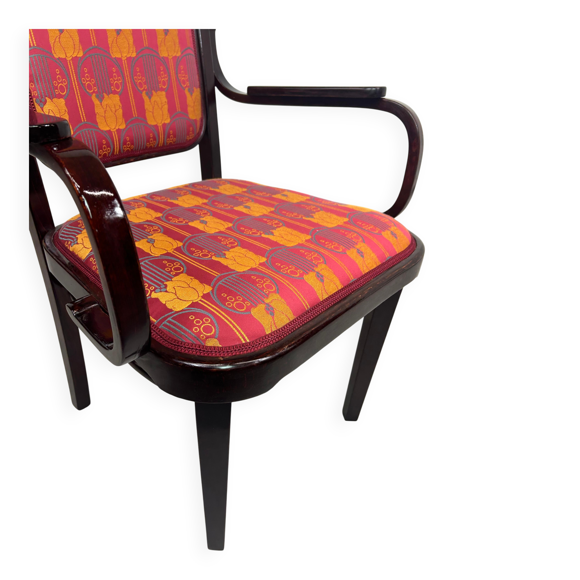 Art Nouveau office chair by Gustav Siegel for Thonet
