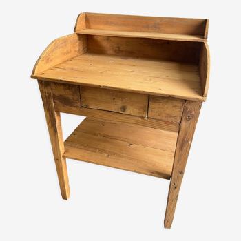 Old patinated wooden dressing table