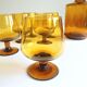 Amber glass service from the 1970s.