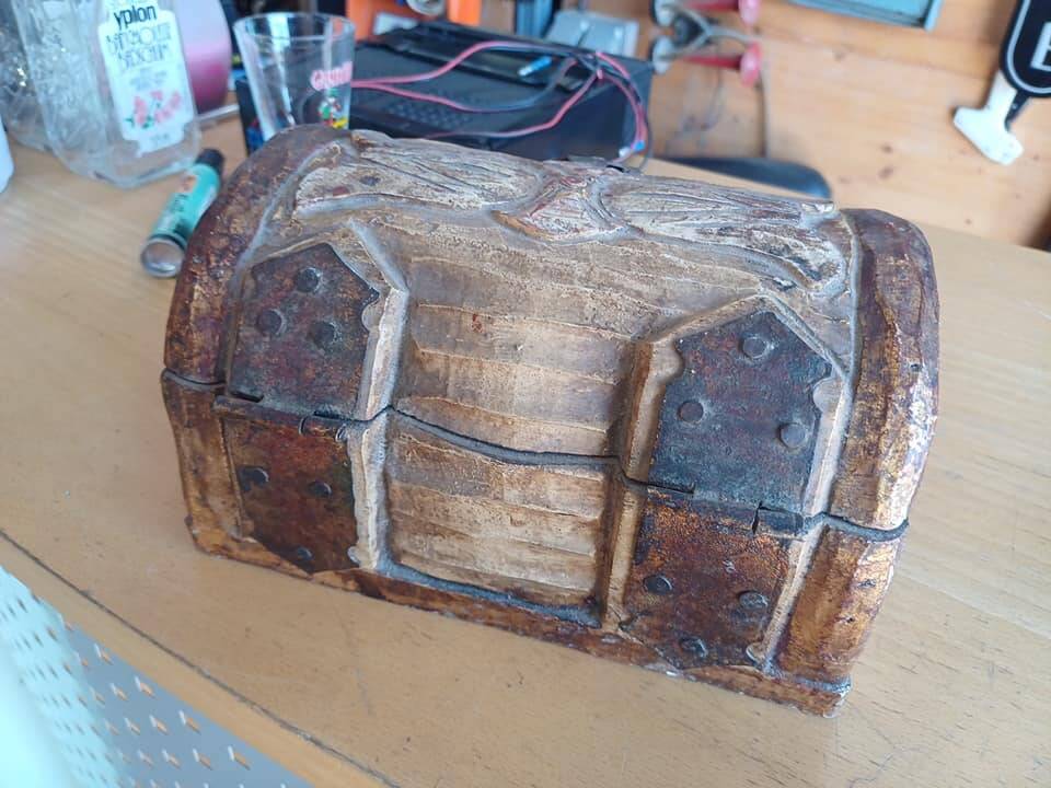 Old mini wooden chest