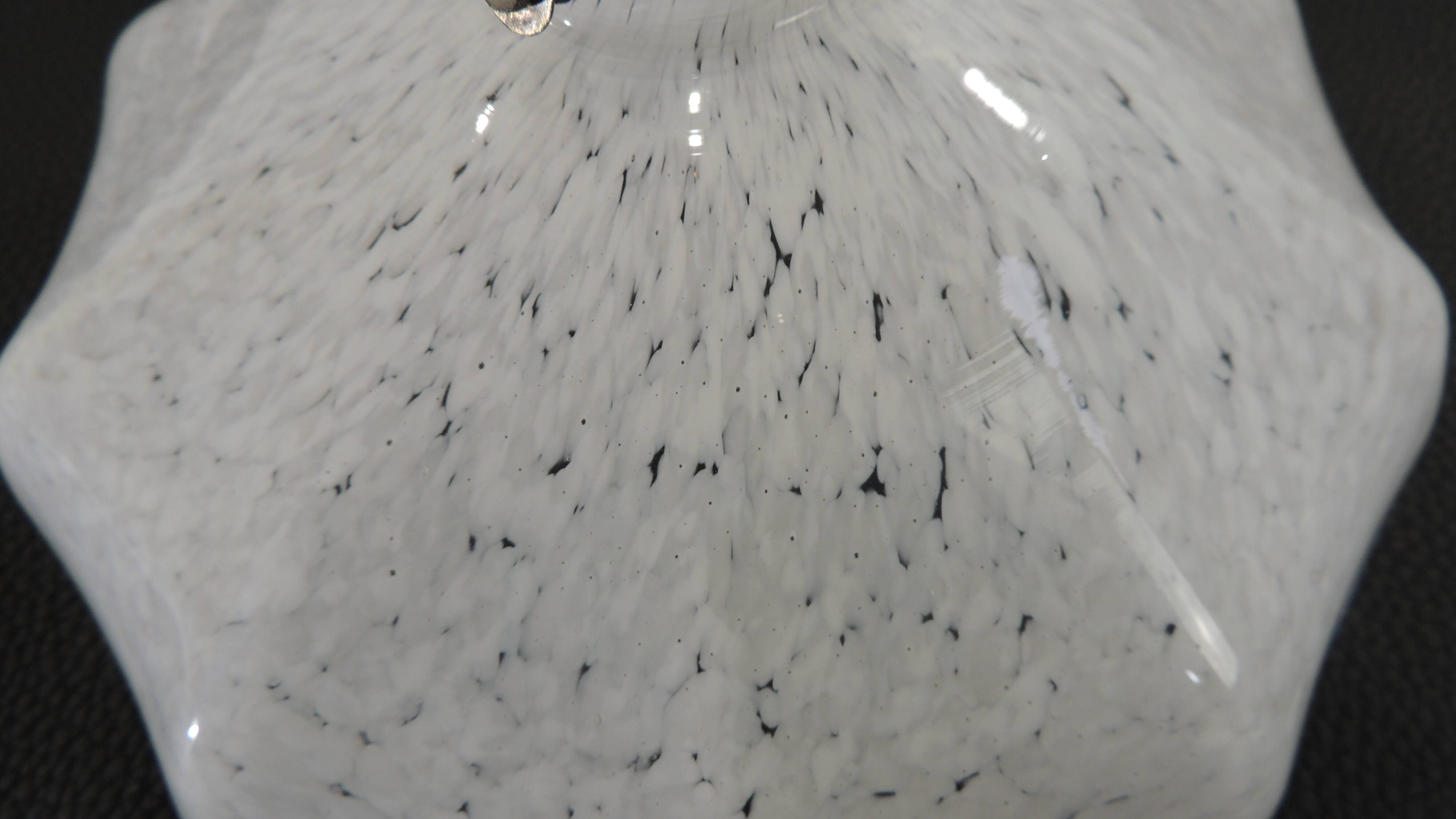 suspension with marbled opaline lampshade/vintage