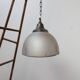 Antique mercury glass large pendant reflector lamp
