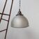 Antique mercury glass large pendant reflector lamp