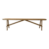 Raw wood bench