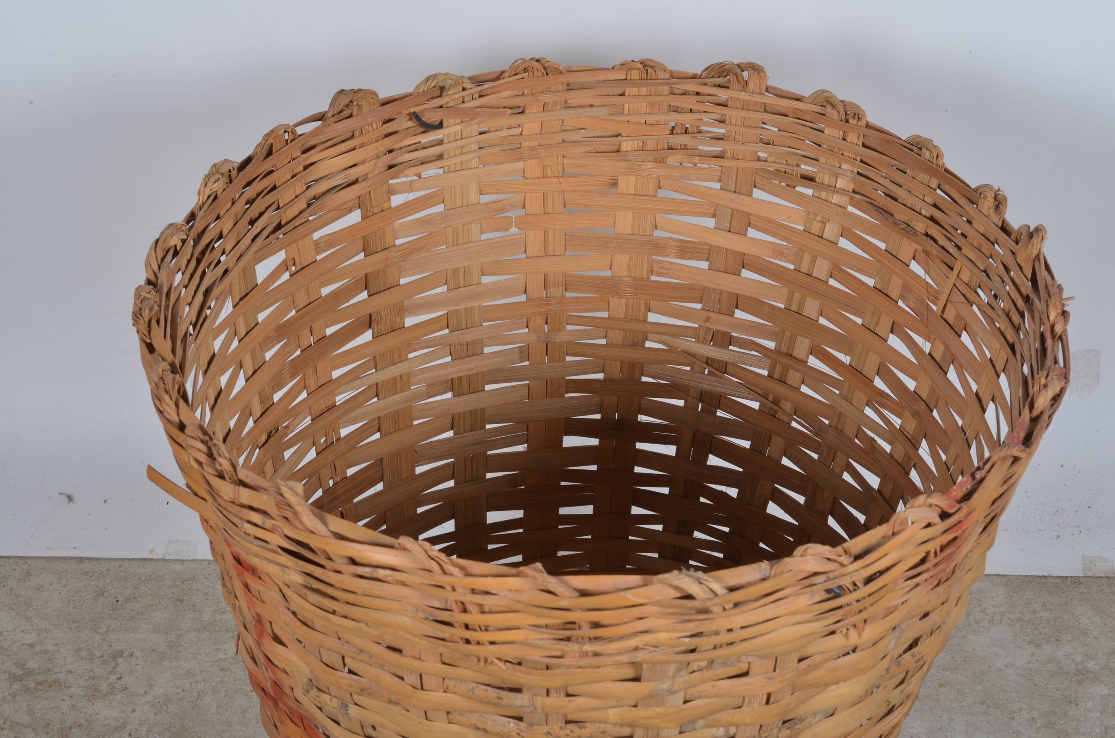 Woven bamboo basket