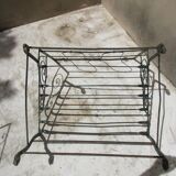 Pair of iron garden chairs forge