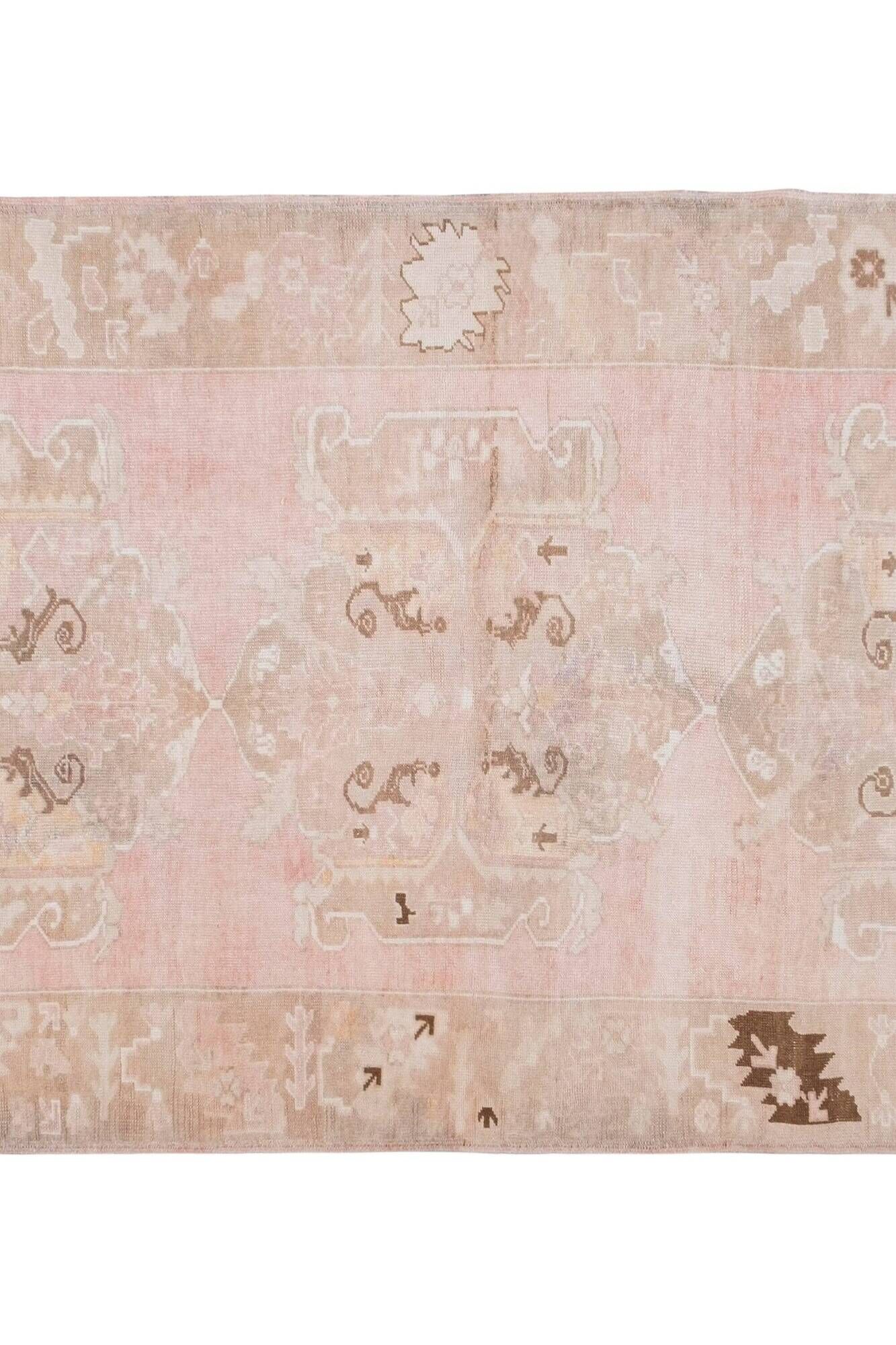 Vintage Turkish handmade rug 170x380 cm